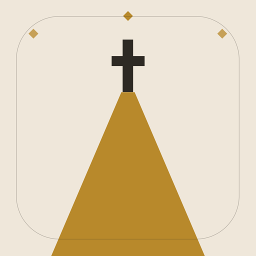 The Sojourner app icon: a gold road leading up to a cross.